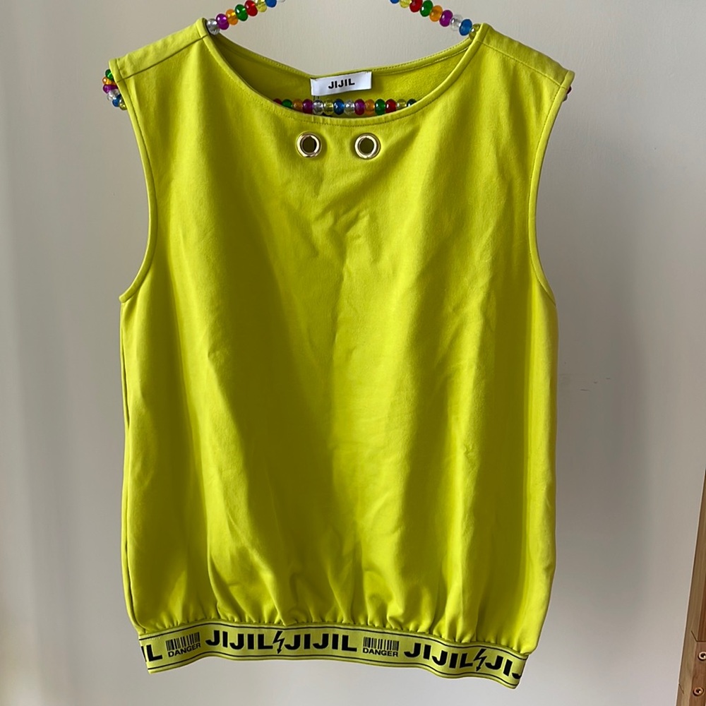💚BNWT JIJIL Italian designer green statement sleeveless top - Picture 6 of 14